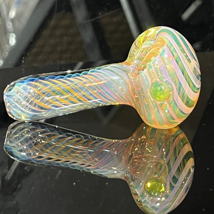 Thick Fume Pipe Green Slyme Marble Glass Pipe Chuck Glass   