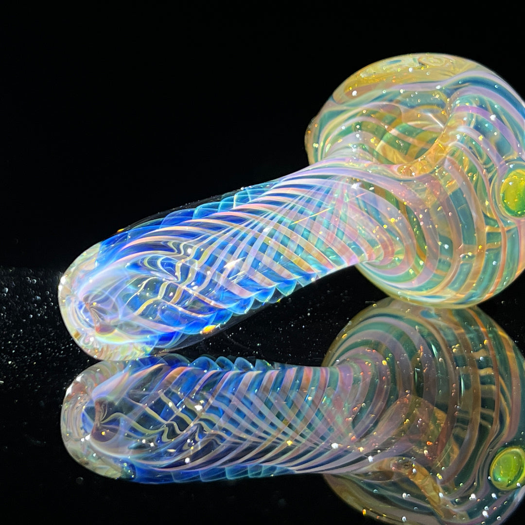 Thick Fume Pipe Green Slyme Marble Glass Pipe Chuck Glass   