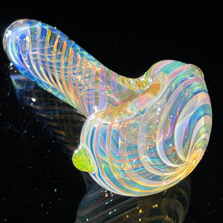 Thick Fume Pipe Green Slyme Marble Glass Pipe Chuck Glass   