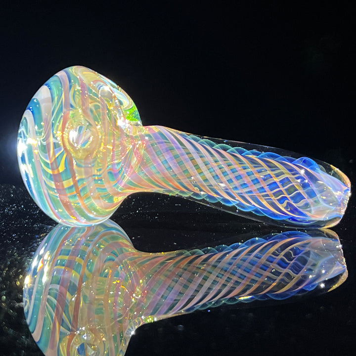 Thick Fume Pipe Green Slyme Marble Glass Pipe Chuck Glass   