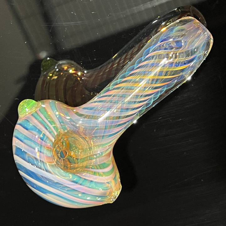 Thick Fume Pipe Green Slyme Marble Glass Pipe Chuck Glass   