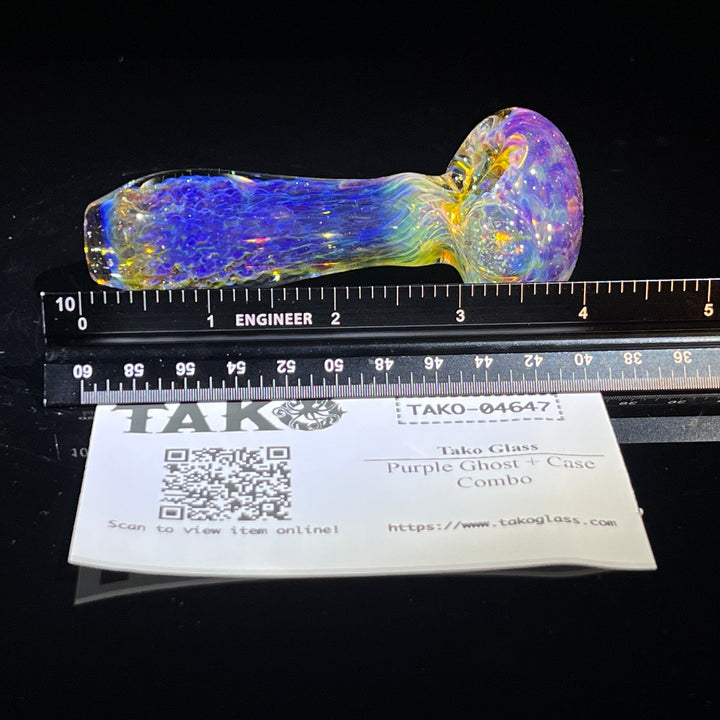 Purple Ghost + Case Combo Glass Pipe Tako Glass   