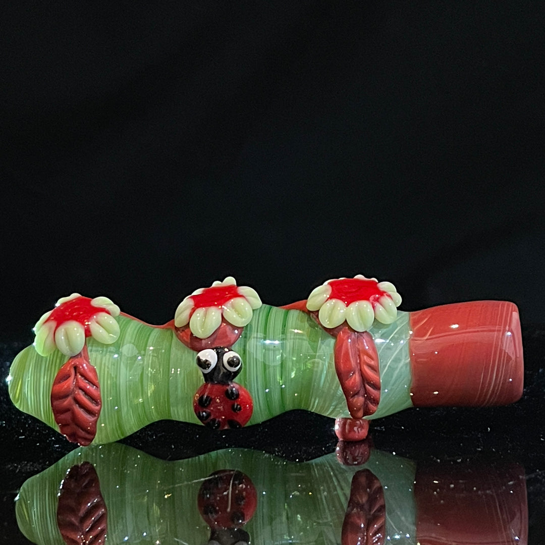 Ladybug Chillum Glass Pipe TG   