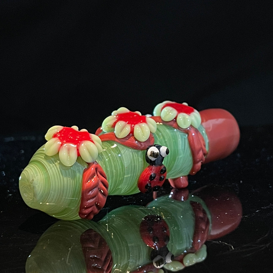 Ladybug Chillum Glass Pipe TG   