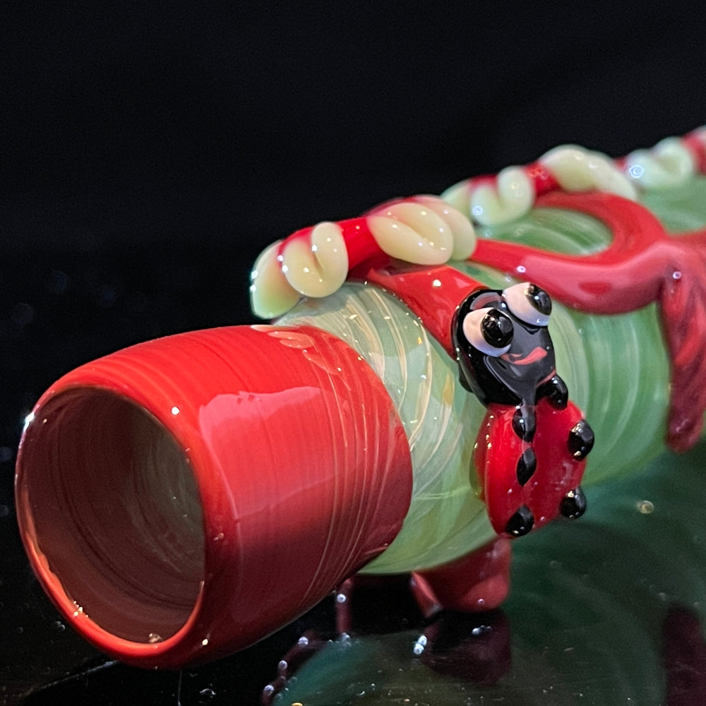 Ladybug Chillum Glass Pipe TG   