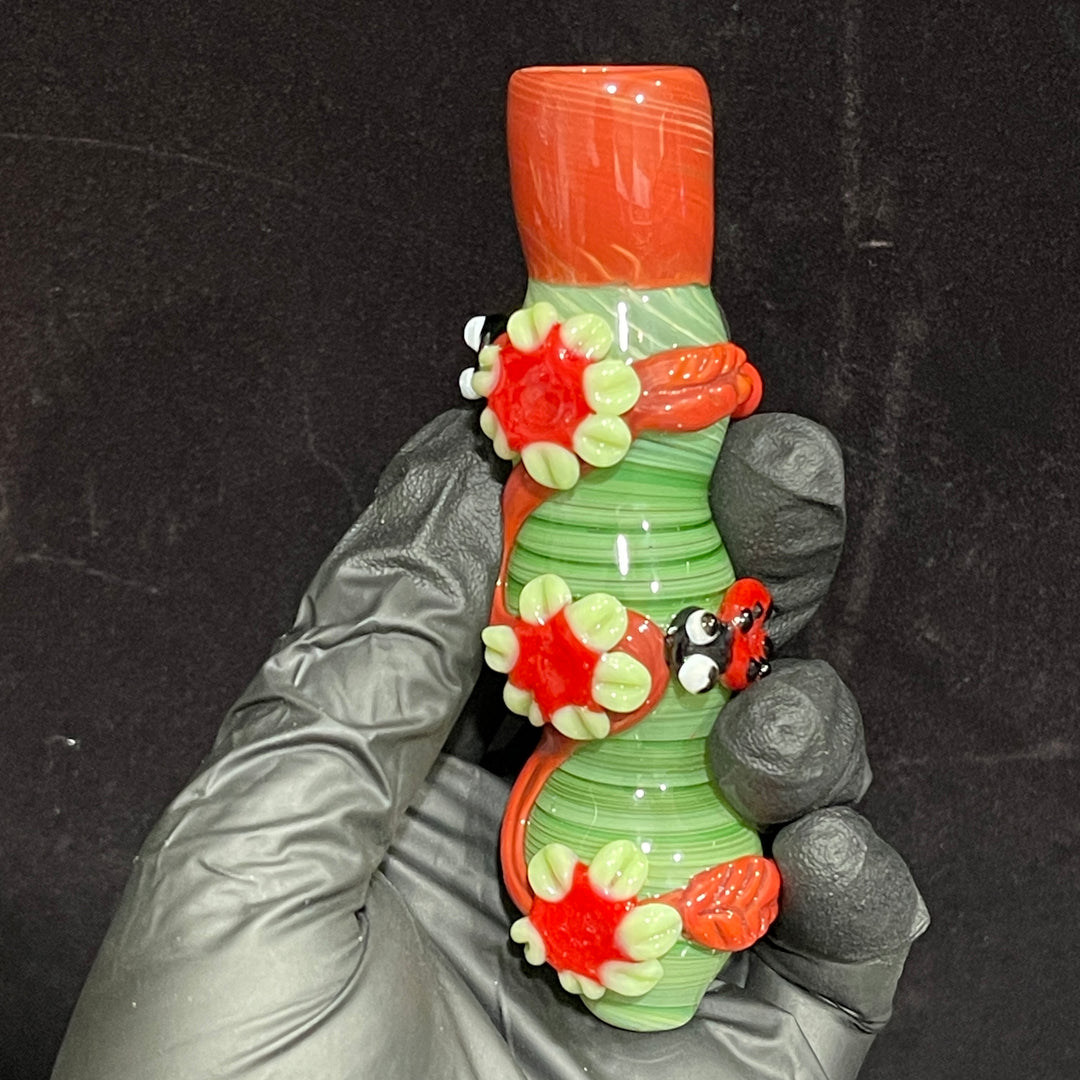 Ladybug Chillum Glass Pipe TG   