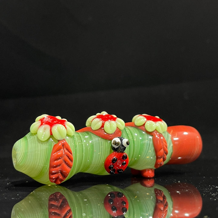 Ladybug Chillum Glass Pipe TG   