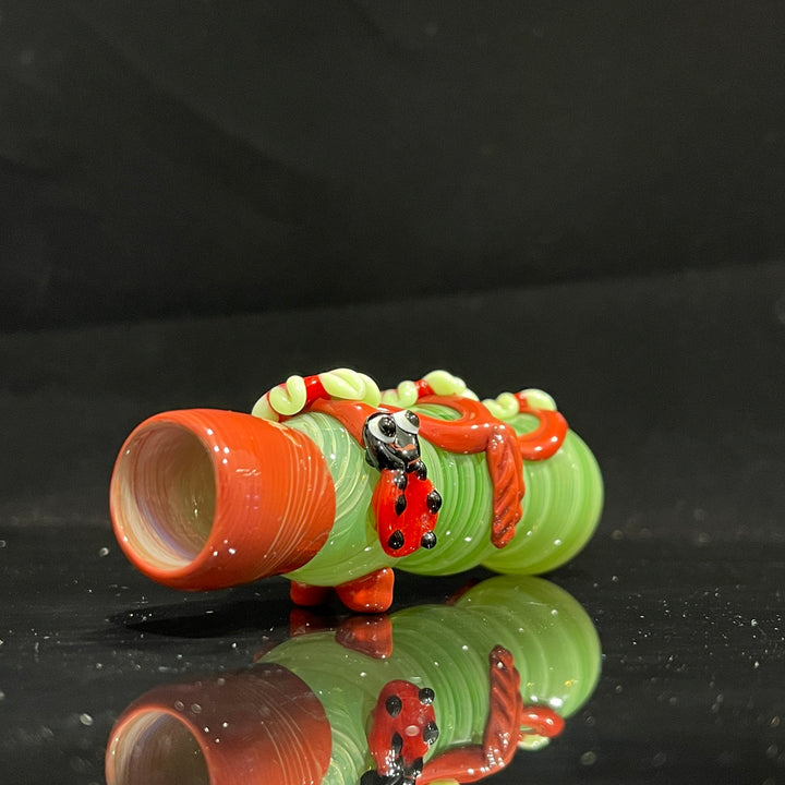 Ladybug Chillum Glass Pipe TG   