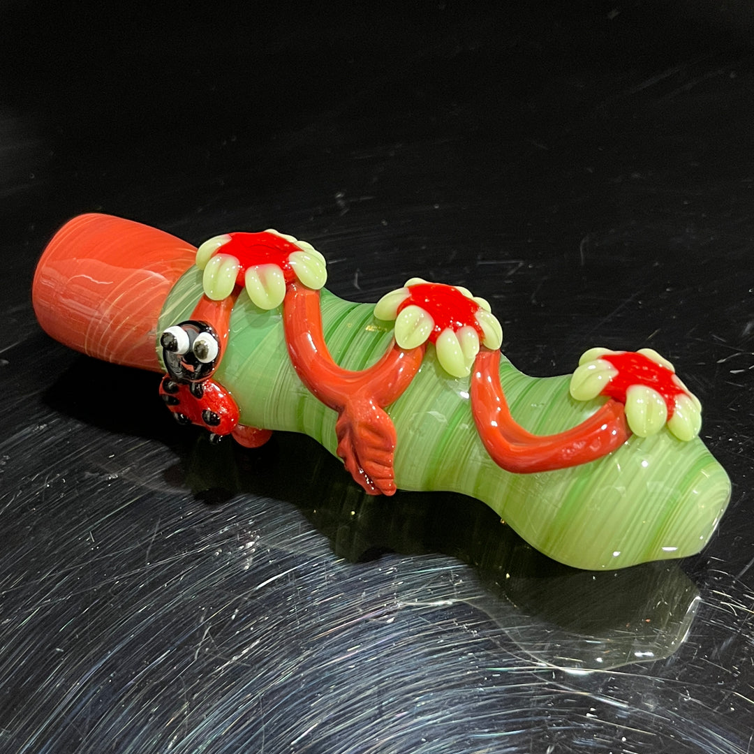 Ladybug Chillum Glass Pipe TG   