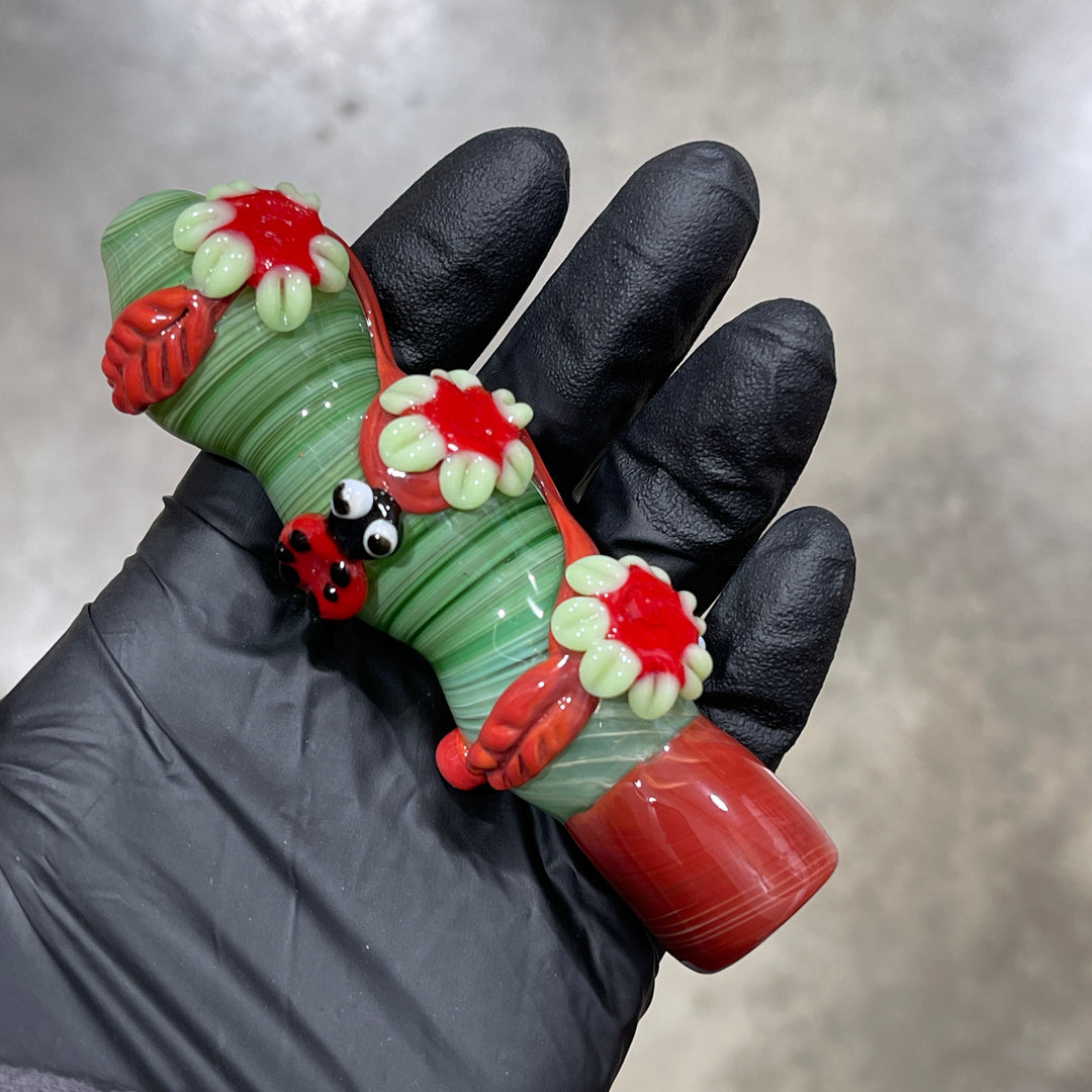 Ladybug Chillum Glass Pipe TG   