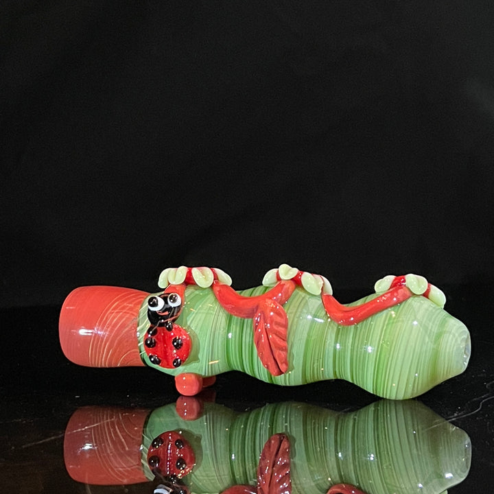 Ladybug Chillum Glass Pipe TG   