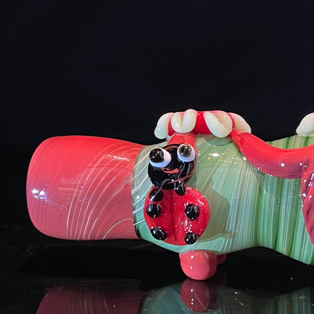 Ladybug Chillum Glass Pipe TG   