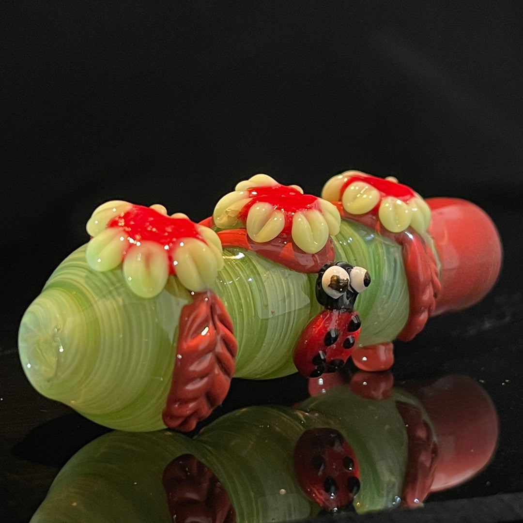 Ladybug Chillum Glass Pipe TG   