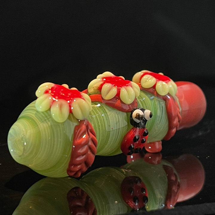 Ladybug Chillum Glass Pipe TG   