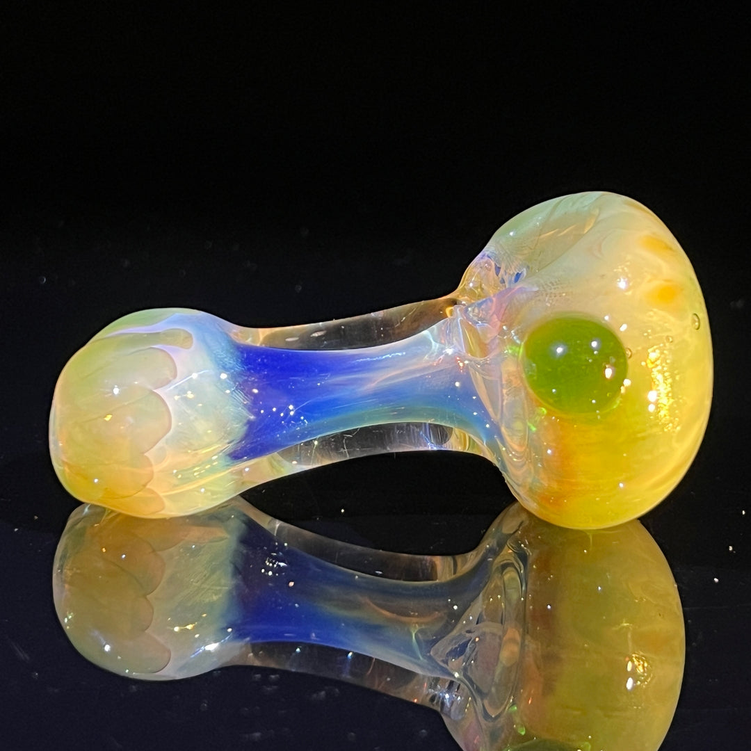 Green Flower Spoon Glass Pipe TG   