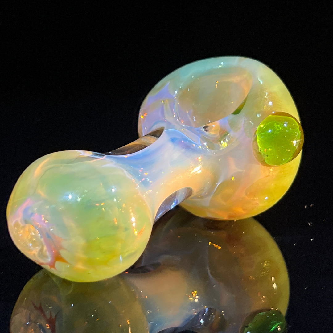 Green Flower Spoon Glass Pipe TG   