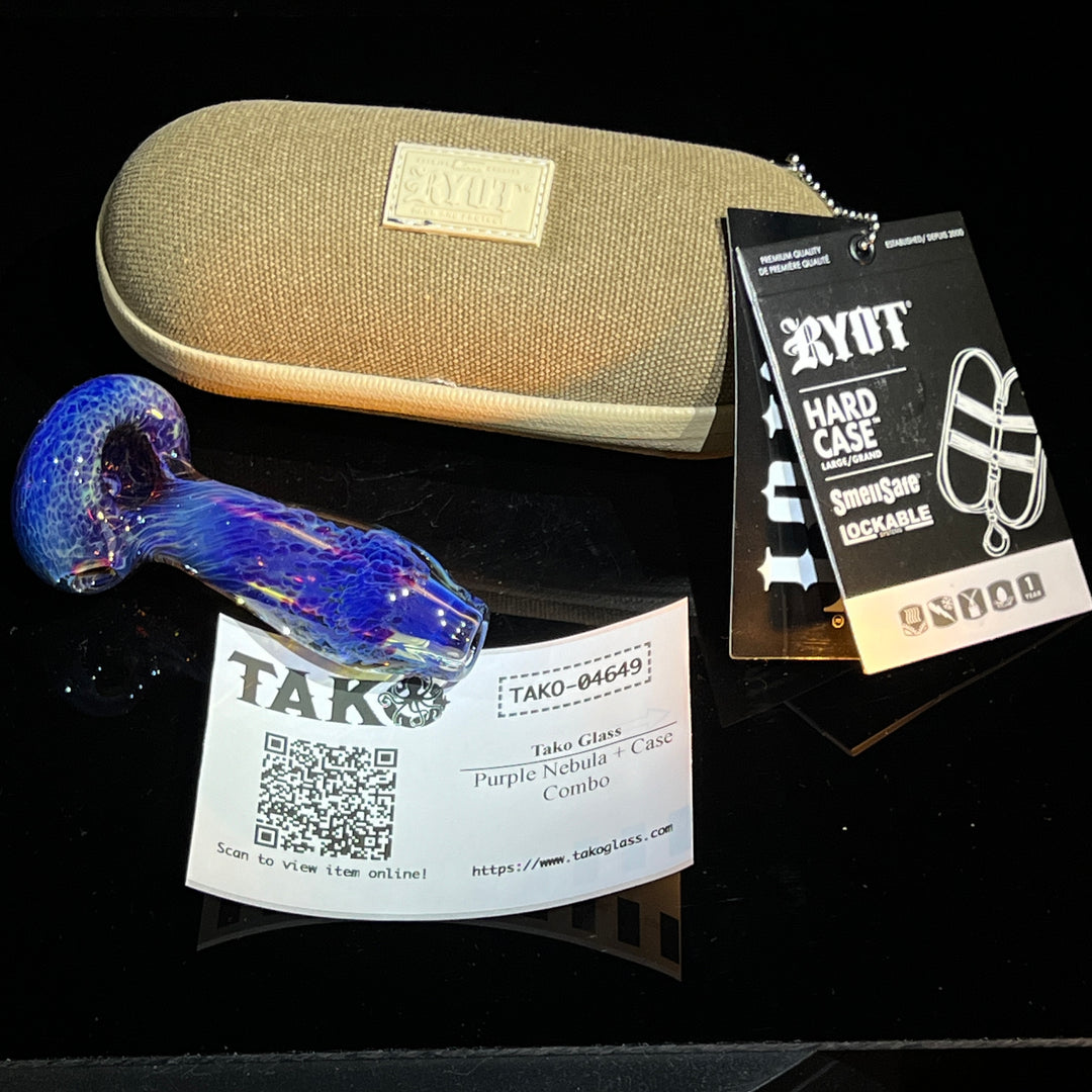 Purple Nebula + Case Combo Glass Pipe Tako Glass   