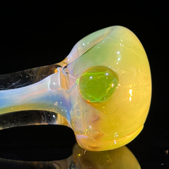 Green Flower Spoon Glass Pipe TG   