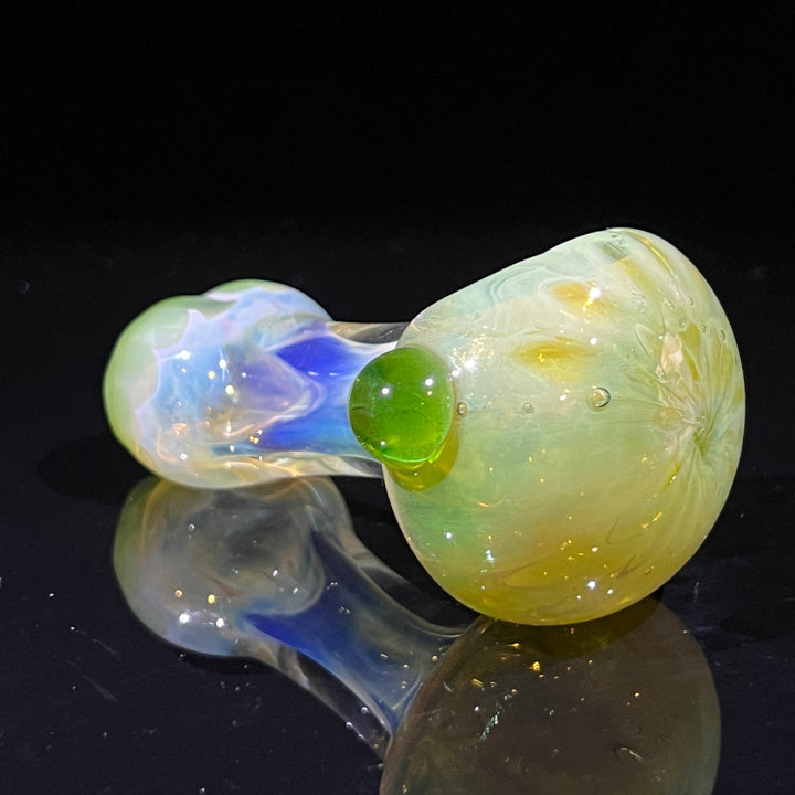 Green Flower Spoon Glass Pipe TG   