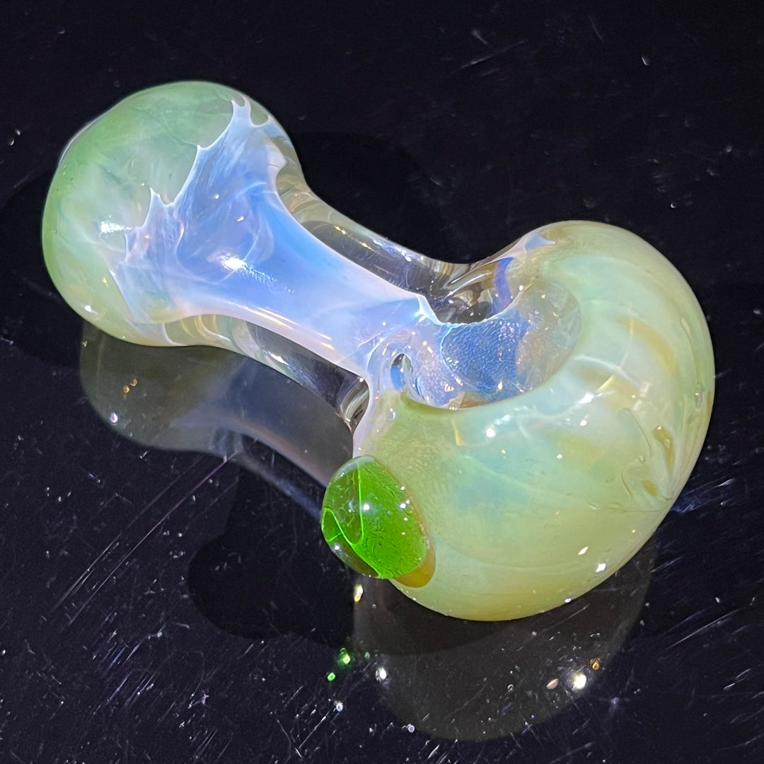 Green Flower Spoon Glass Pipe TG   