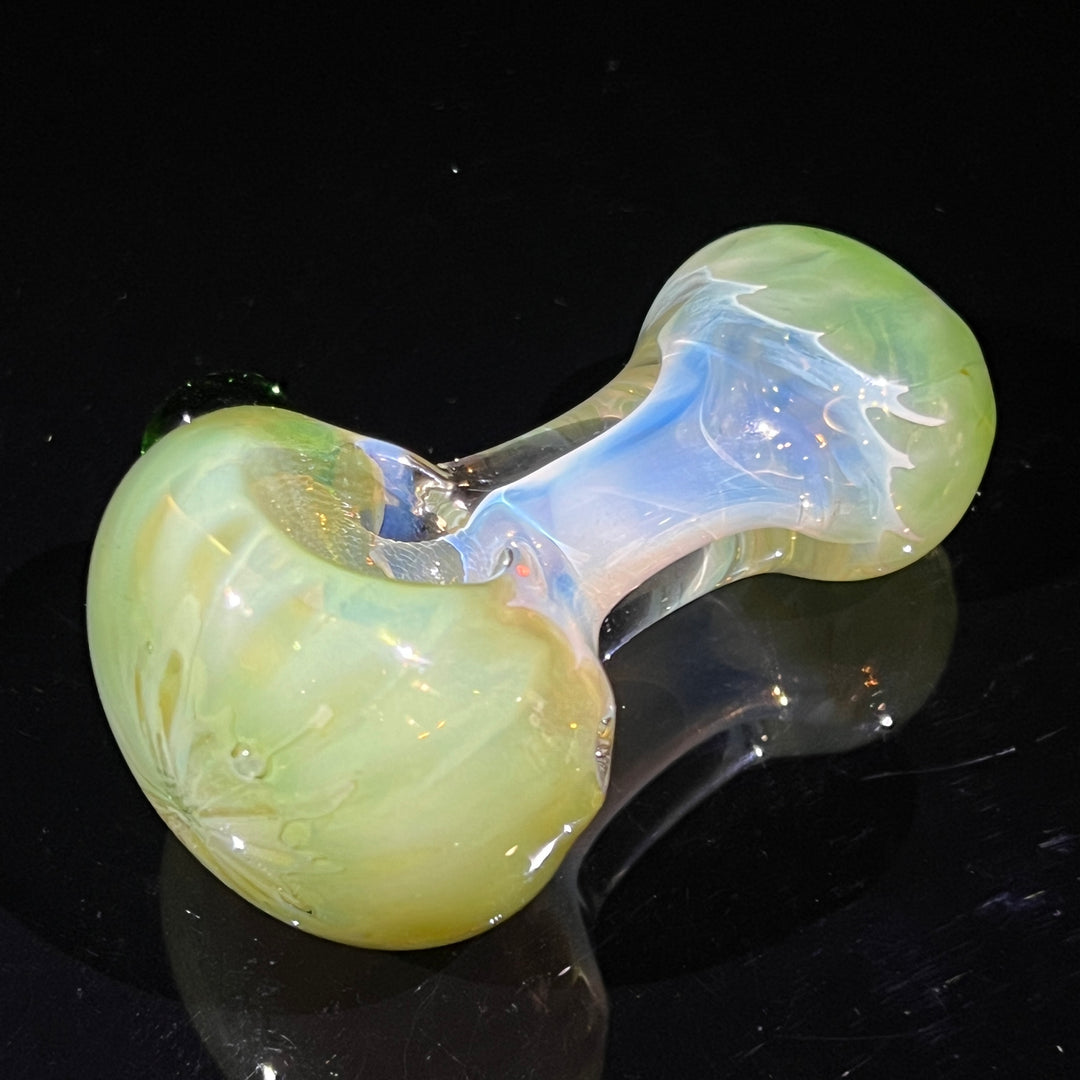 Green Flower Spoon Glass Pipe TG   