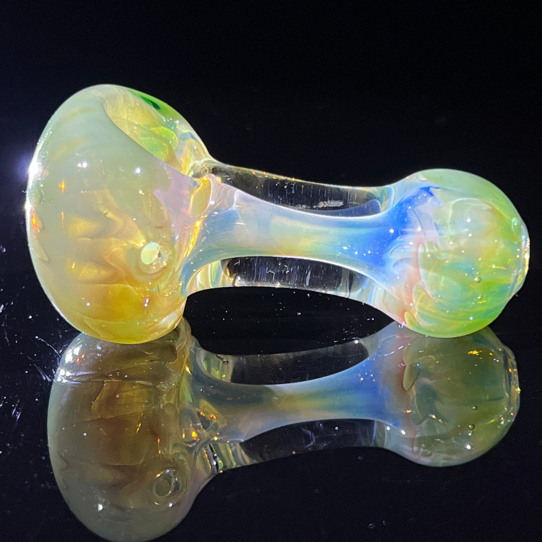 Green Flower Spoon Glass Pipe TG   