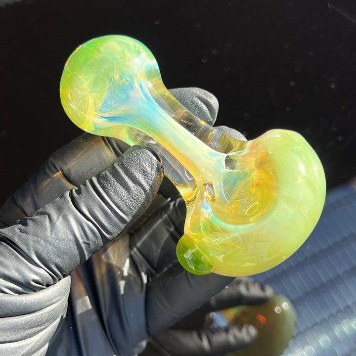 Green Flower Spoon Glass Pipe TG   