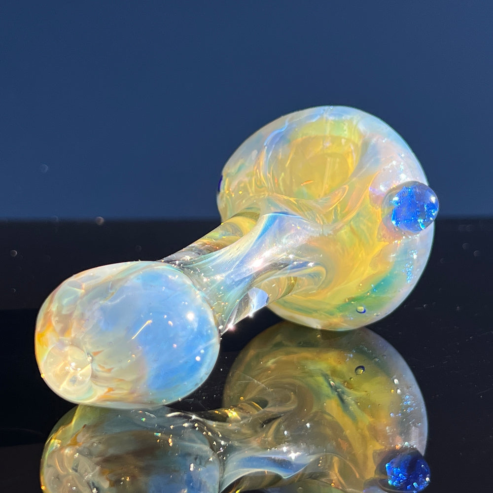 Periwinkle Burst Spoon Glass Pipe TG   