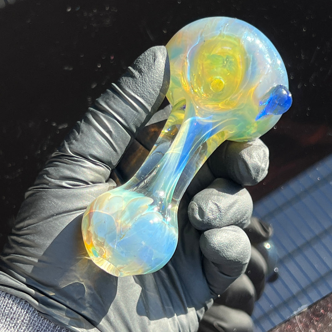 Periwinkle Burst Spoon Glass Pipe TG   