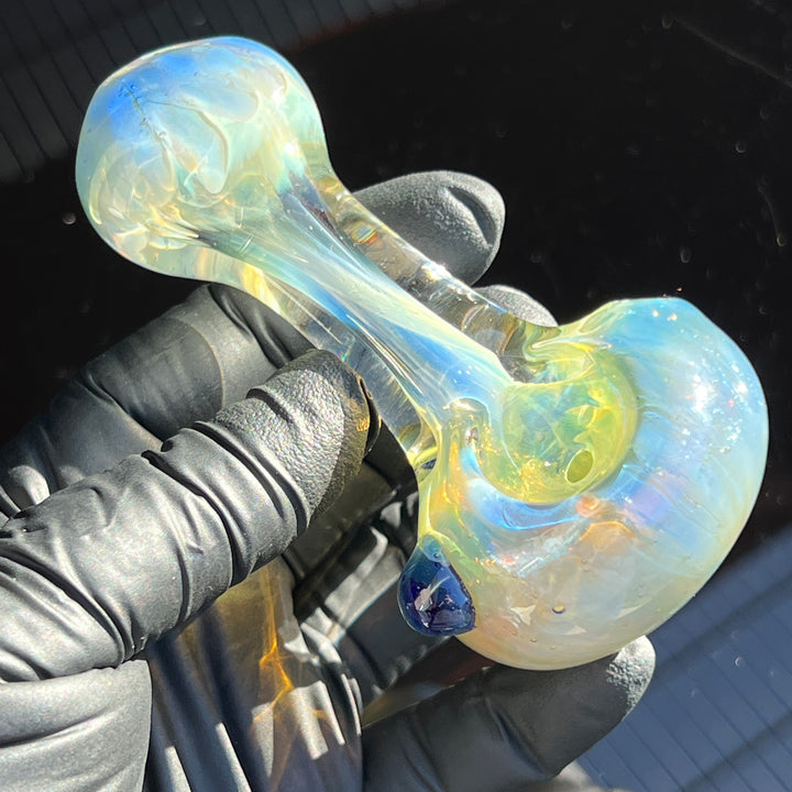 Periwinkle Burst Spoon Glass Pipe TG   