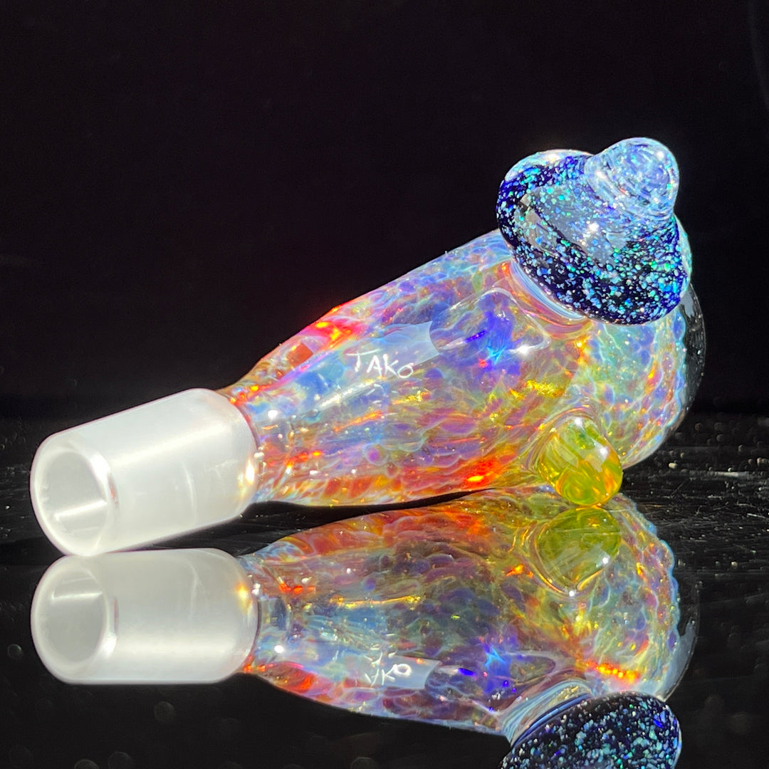 14mm Purple Ghost Pullslide With Crushed Opal and UV Marble Accessory Tako Glass   