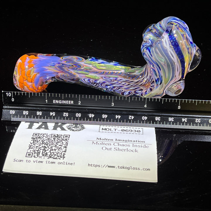 Molten Chaos Inside Out Sherlock Glass Pipe Molten Imagination   