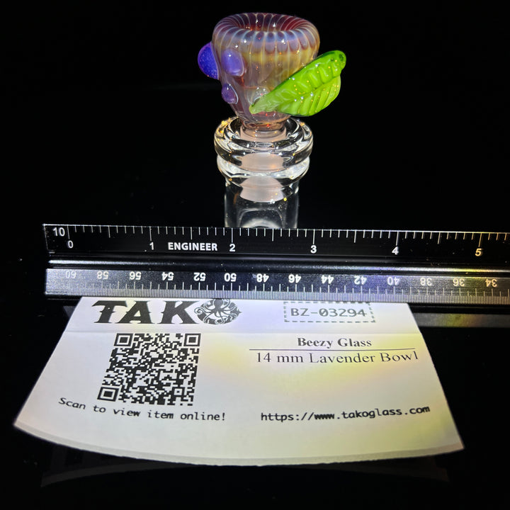 14 mm Lavender Bowl Water Pipe Beezy Glass   