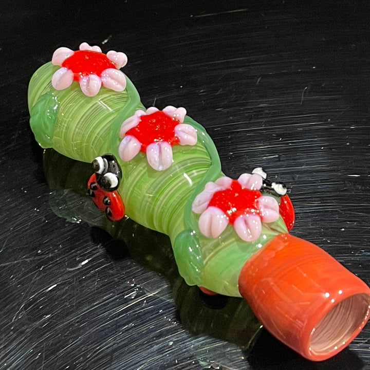 Ladybug Chillum Glass Pipe TG   