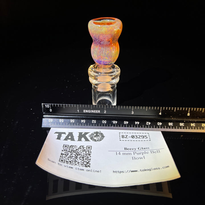 14 mm Purple Bell Bowl Water Pipe Beezy Glass   