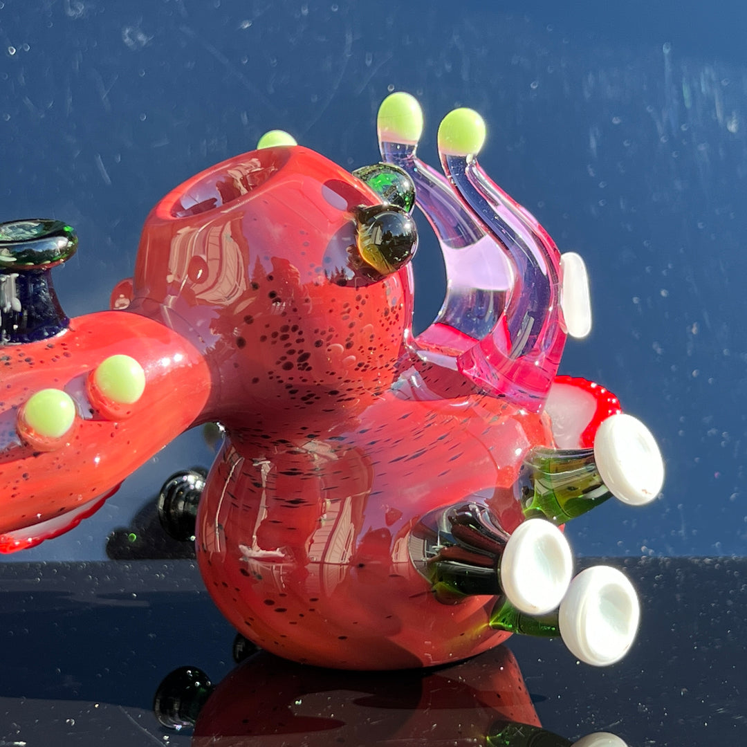 Mushroom Madness Hammer Bubbler Glass Pipe TG   