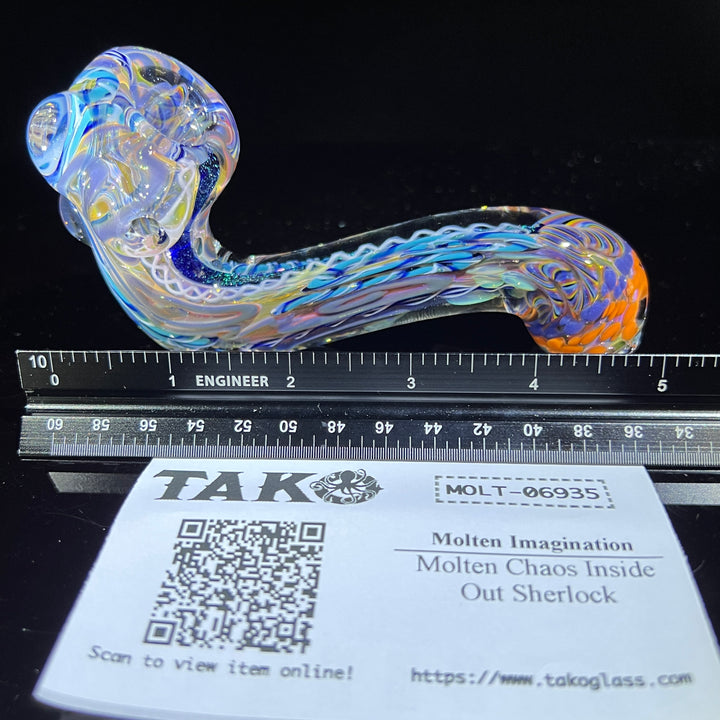Molten Chaos Inside Out Sherlock Glass Pipe Molten Imagination   