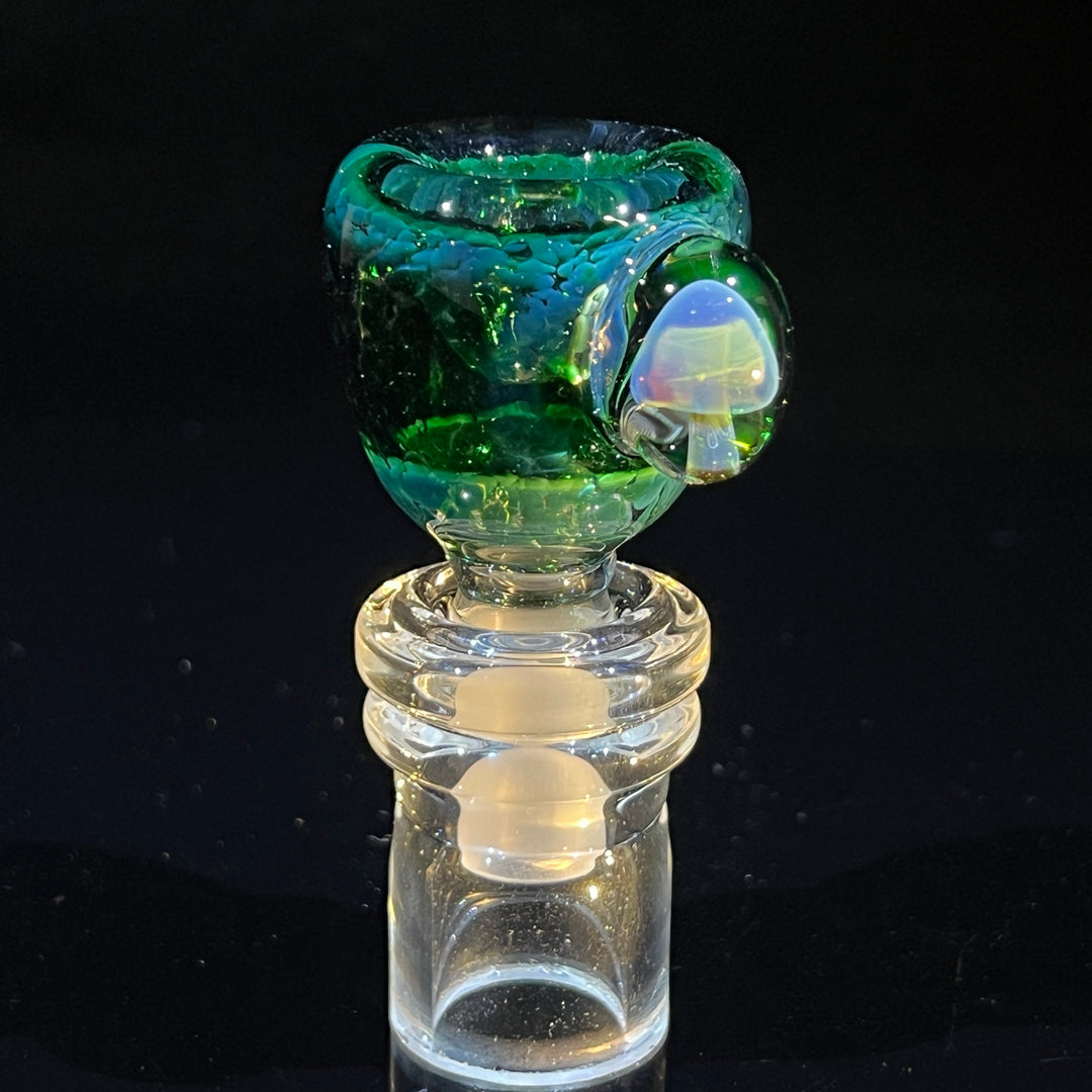 14 mm Exp Green Mushroom PullSlide Accessory Beezy Glass   