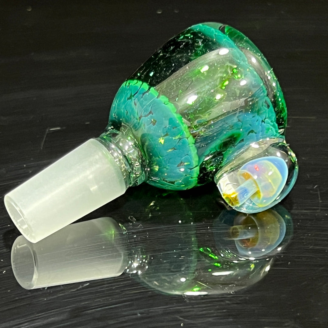 14 mm Exp Green Mushroom PullSlide Accessory Beezy Glass   