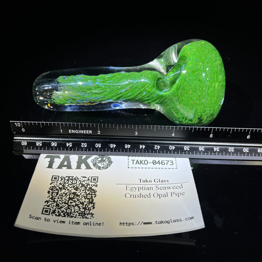 Egyptian Seaweed Crushed Opal Pipe Glass Pipe Tako Glass   