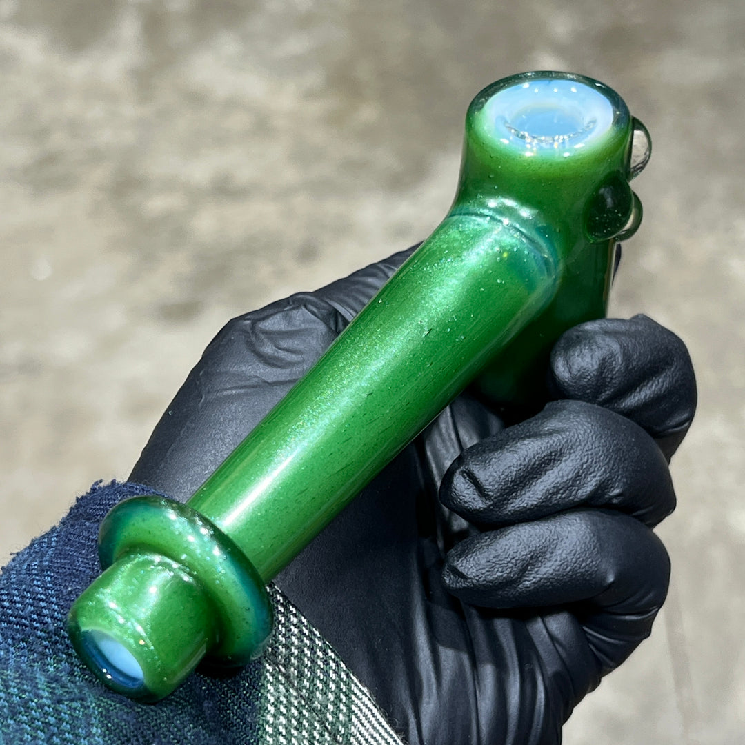 Green Stardust Ghost Hash Hammer Glass Pipe KOP Glass   