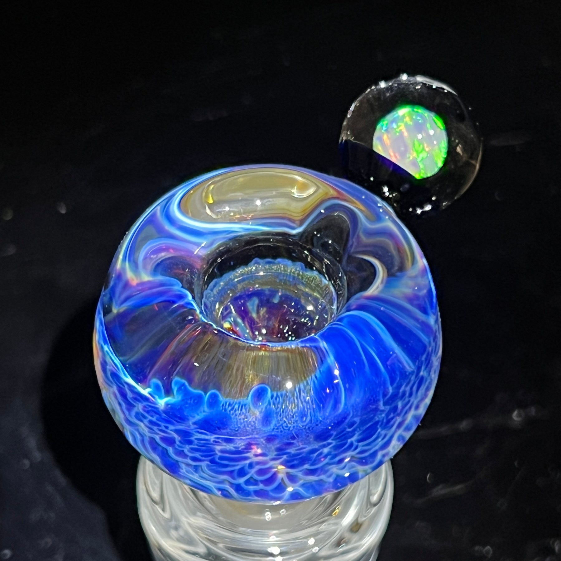 14mm Nebula White Opal PullSlide – Tako Glass