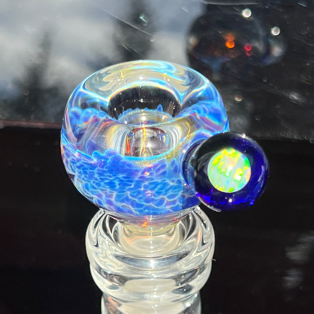 14mm Nebula White Opal PullSlide Accessory Tako Glass   