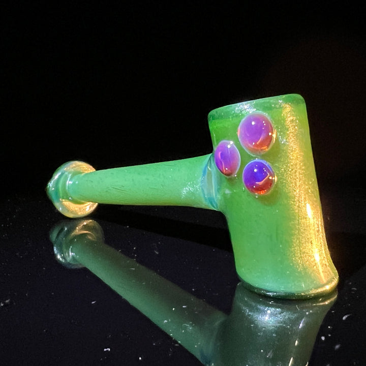 Green Stardust Ghost Hash Hammer Glass Pipe KOP Glass   