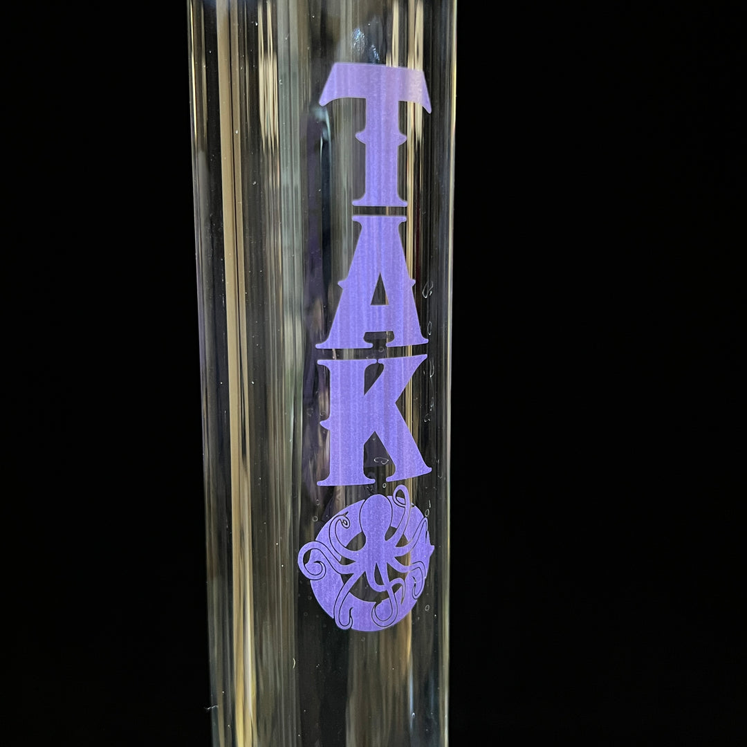 9 mm TAKO Label Beaker Bong Purple-18" Glass Pipe TG   