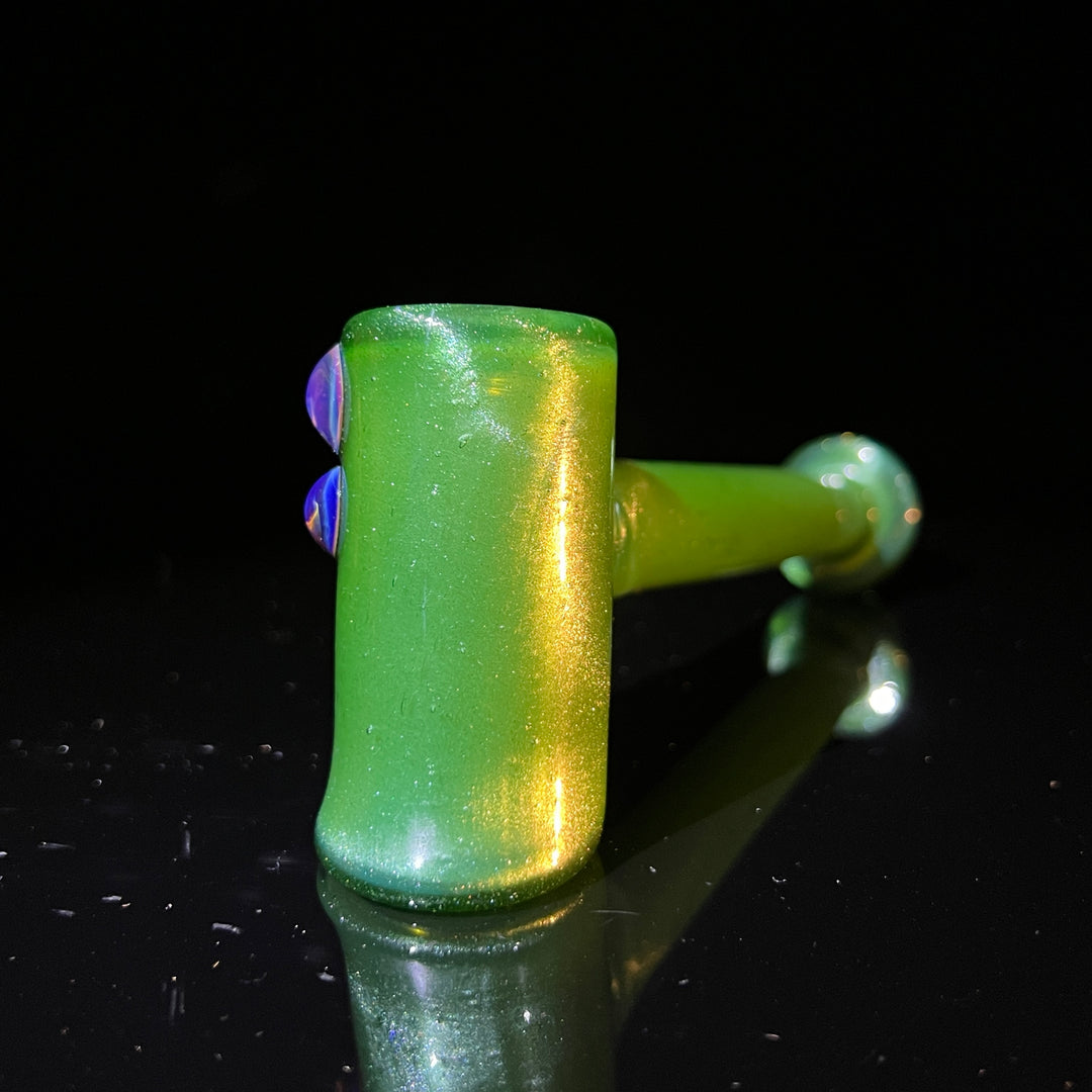 Green Stardust Ghost Hash Hammer Glass Pipe KOP Glass   