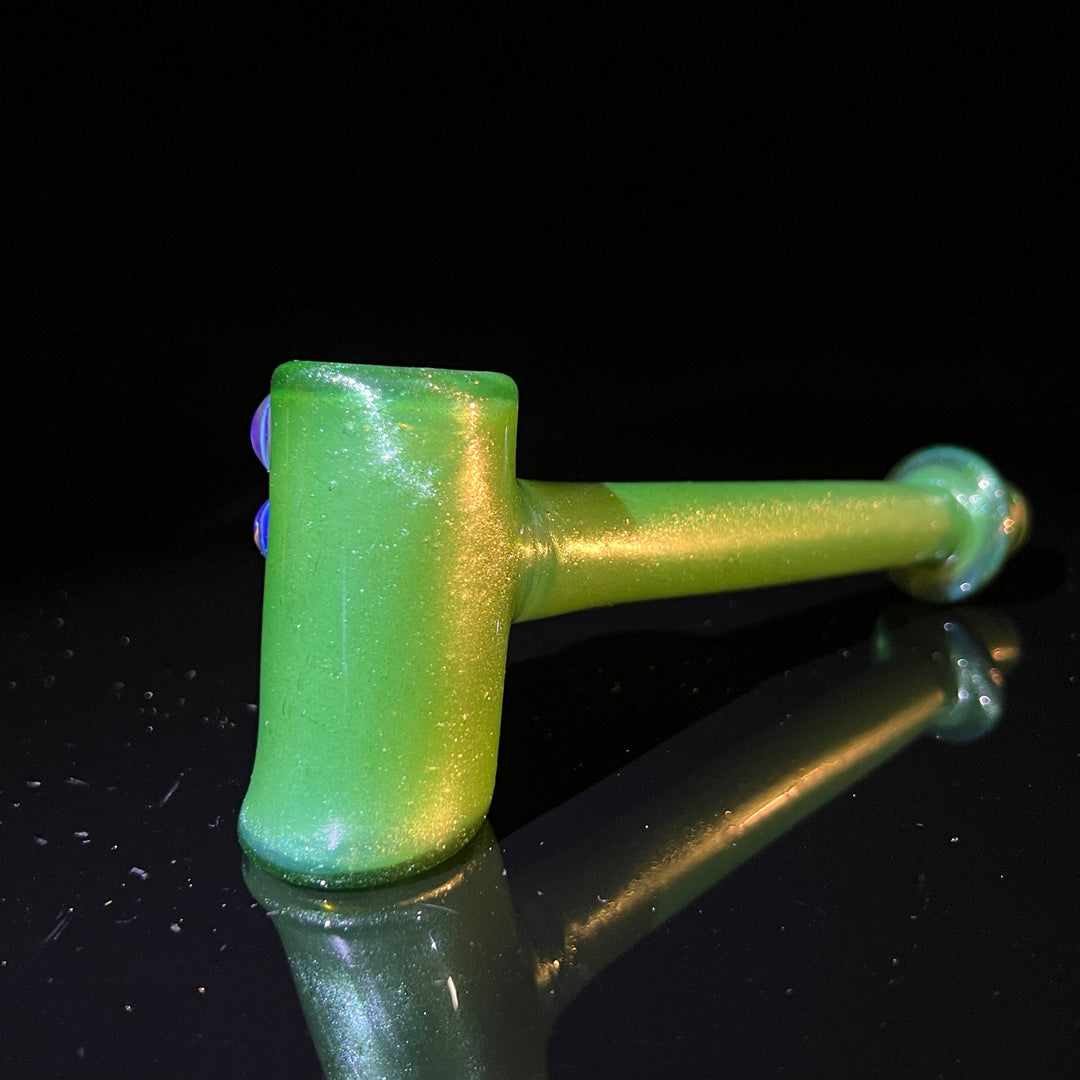 Green Stardust Ghost Hash Hammer Glass Pipe KOP Glass   