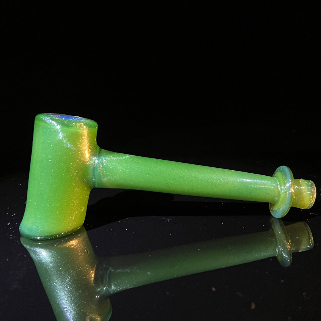 Green Stardust Ghost Hash Hammer Glass Pipe KOP Glass   