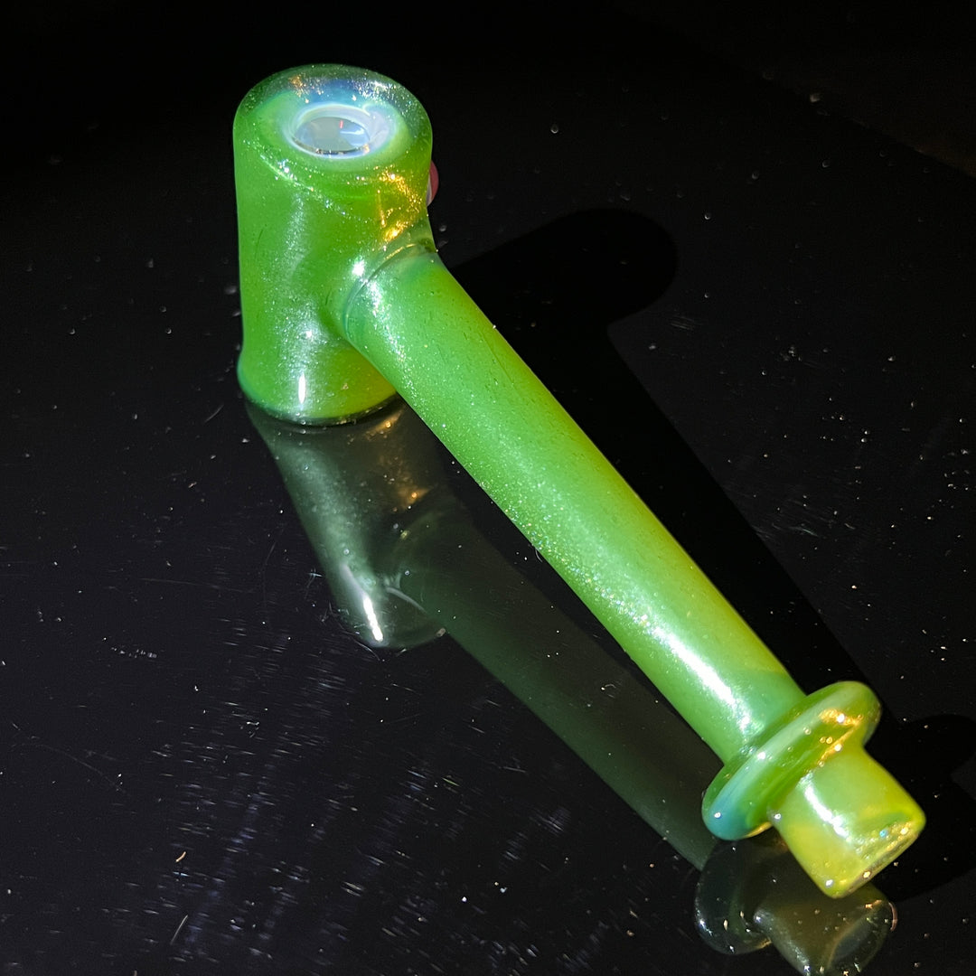 Green Stardust Ghost Hash Hammer Glass Pipe KOP Glass   