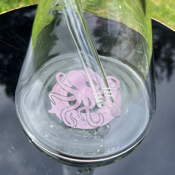 9 mm TAKO Label Beaker Bong Purple-18" Glass Pipe TG   